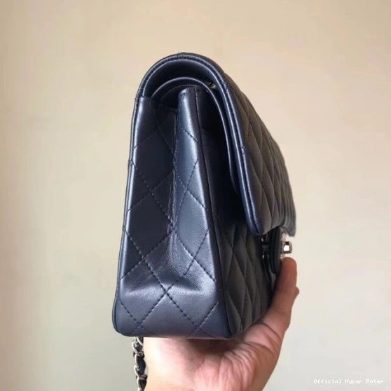 Hyper Peter CHANEL Royalblue With Lambskin Silver 25cm Hardware 0731